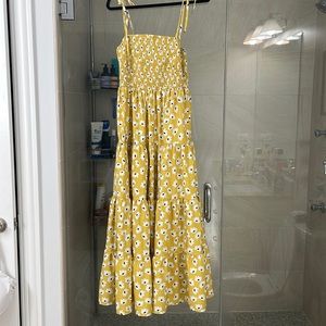 Stellah maxi flower dress with smocked top